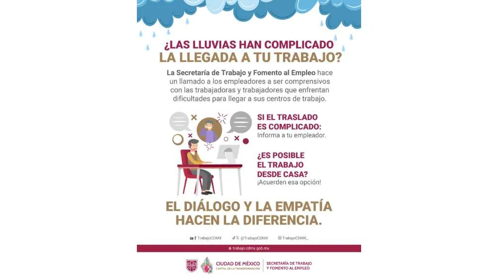 Autoridades piden a los empleadores que sea comprensivos con sus trabajadores/X