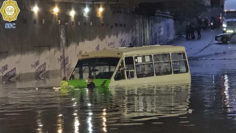 La CDMX está bajo el agua debido a las lluvias de los últimos días/SSC