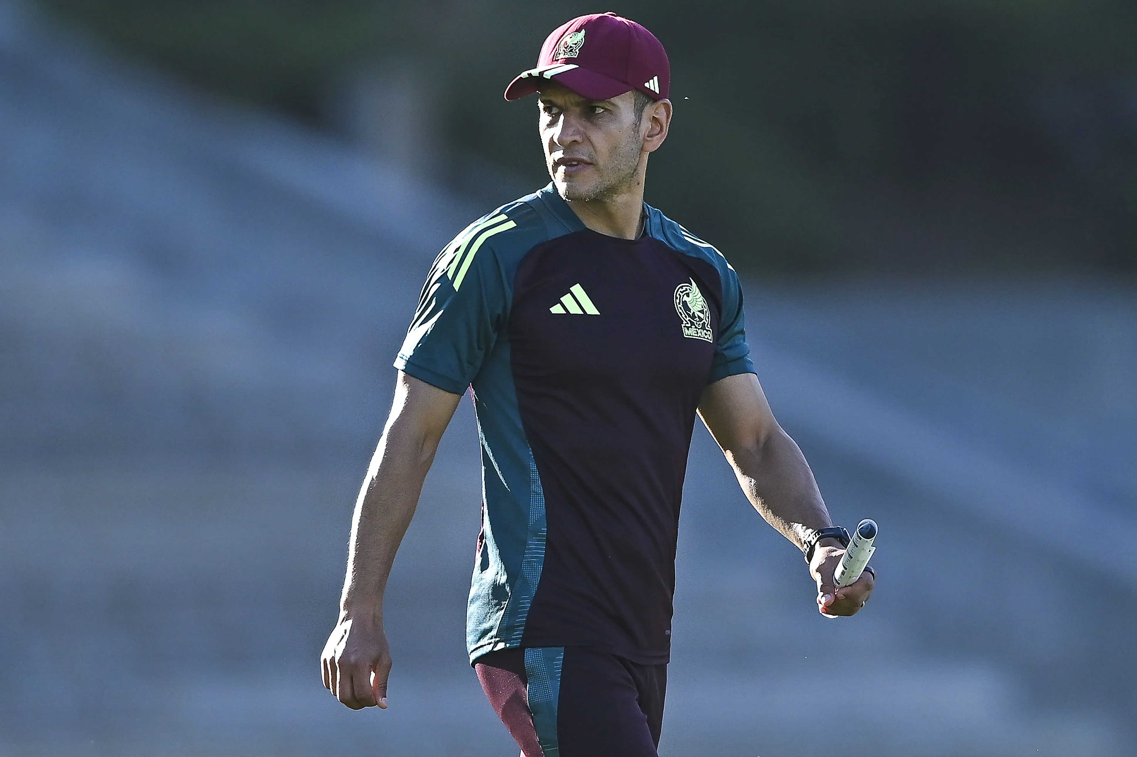 Lozano en un entrenamiento del Tri