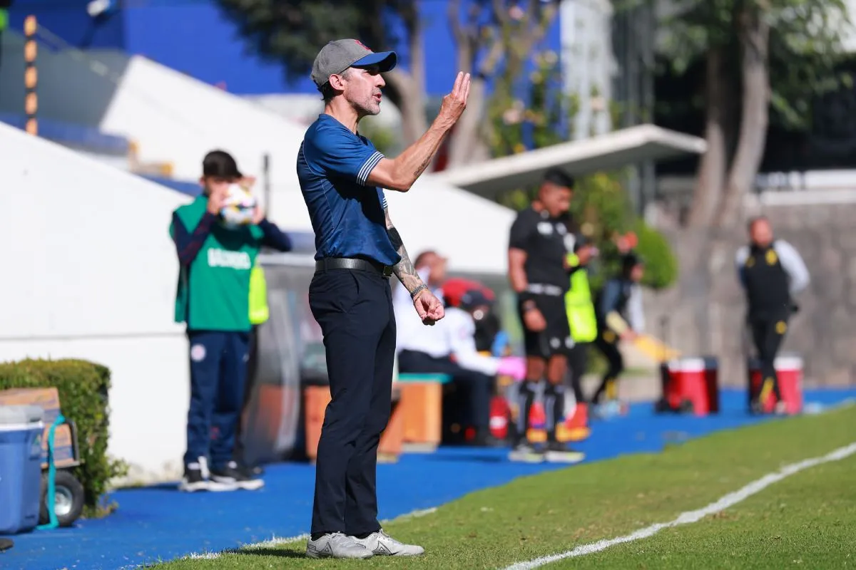 Vicente Sánchez en un partido de la Sub-23