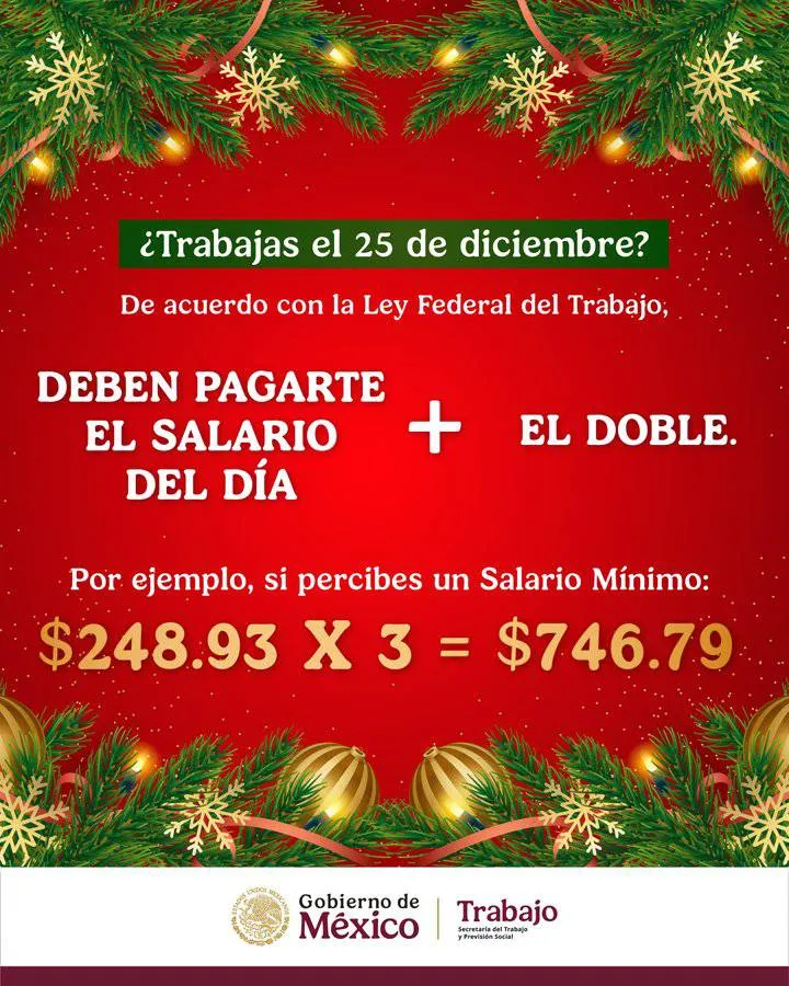 La paga es doble más la suma de tu día normal / Redes Sociales