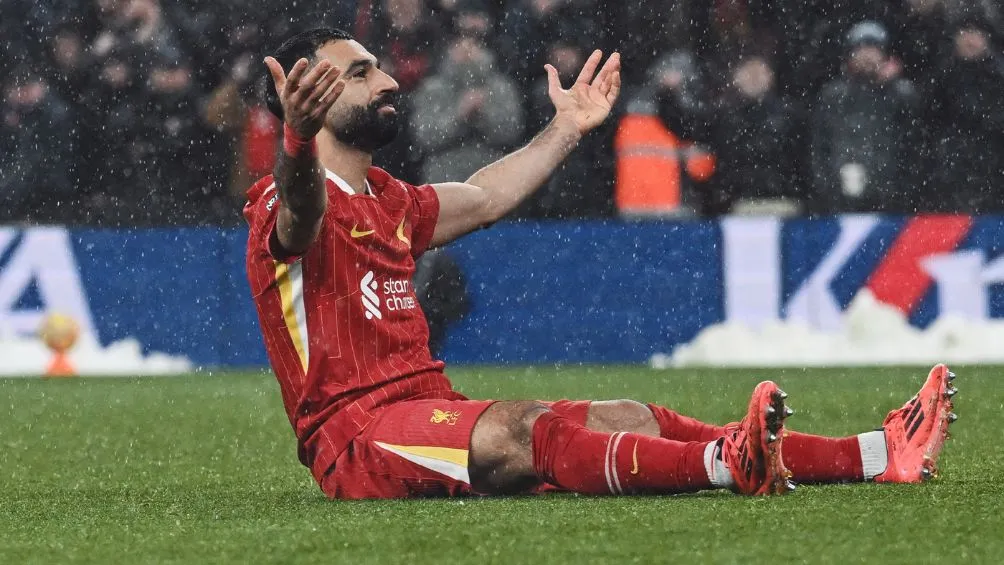 Salah celebra su gol ante el United | AP