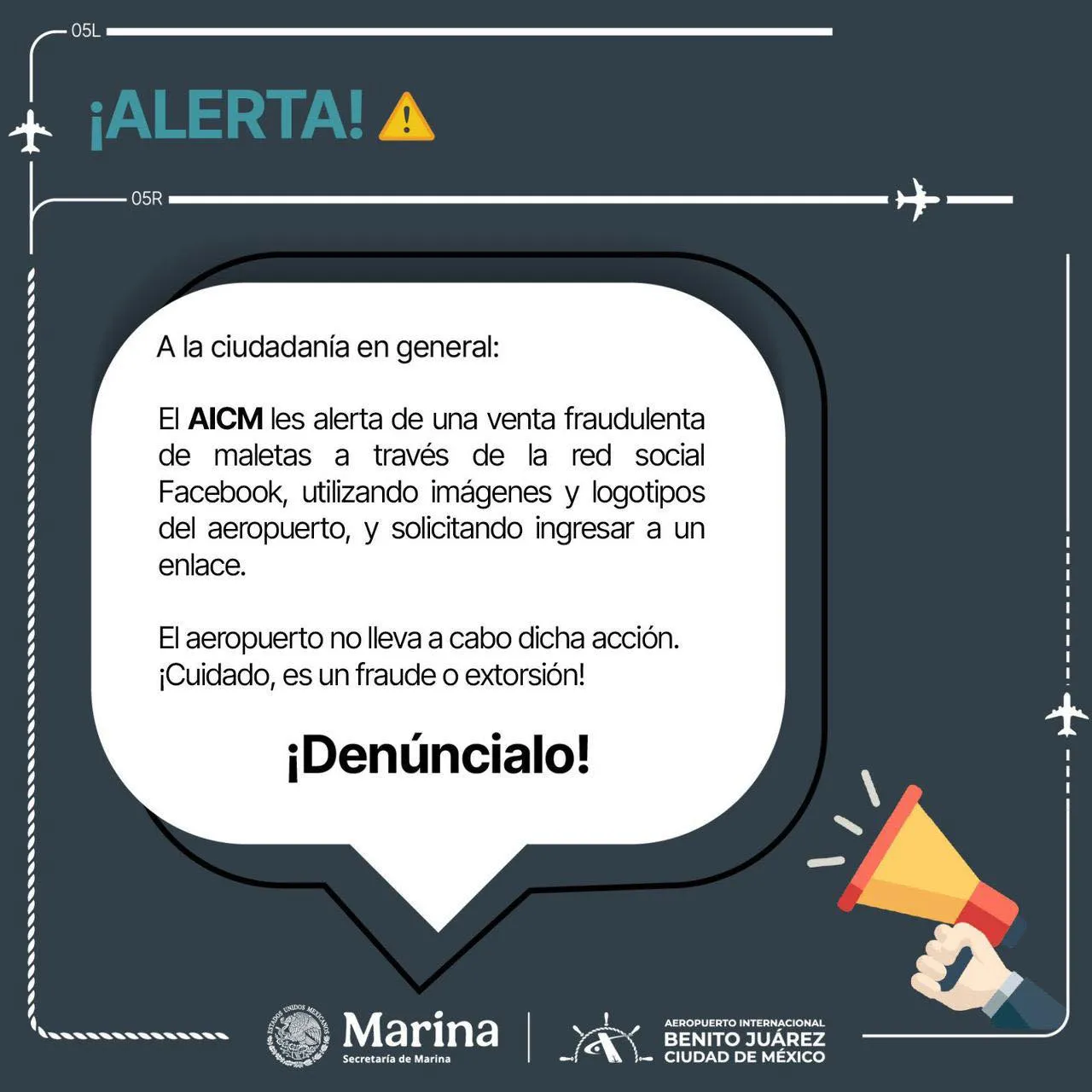 Ten cuidado con los fraudes en redes sociales / FB: @AICMmx
