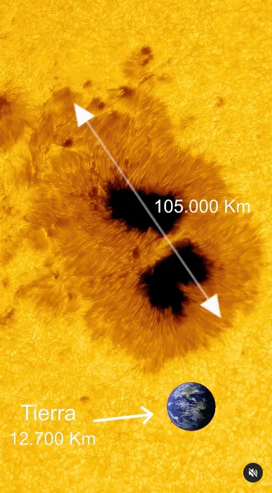 Esta es la mancha solar encontrada en el Sol / Especial