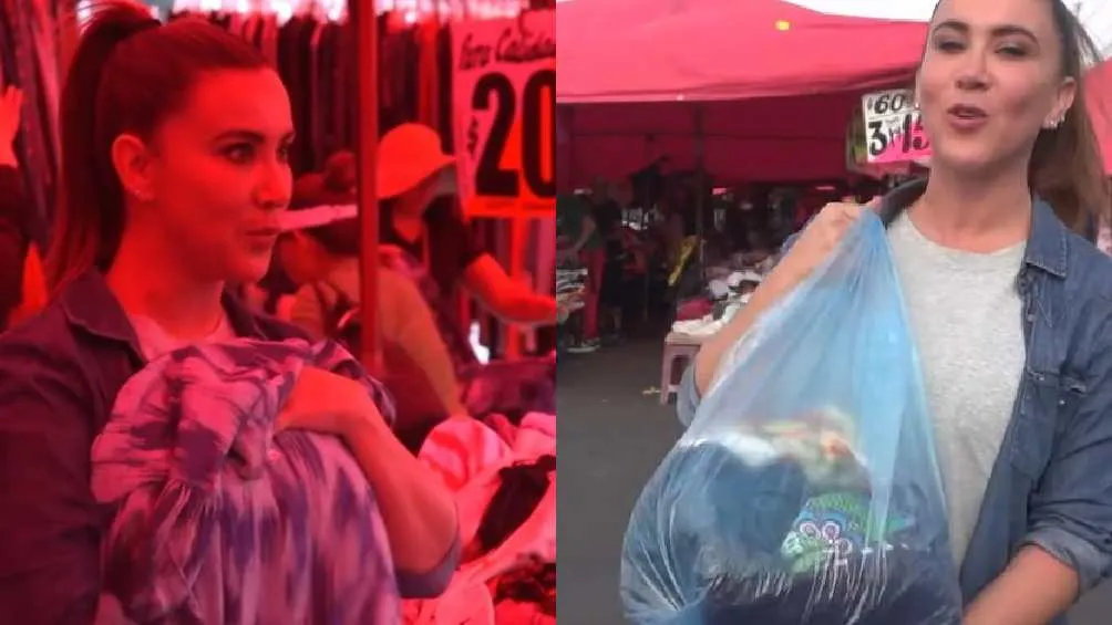 Mariazel publicó un video comprando ropa de paca en un tianguis/IG: @mariazelzel