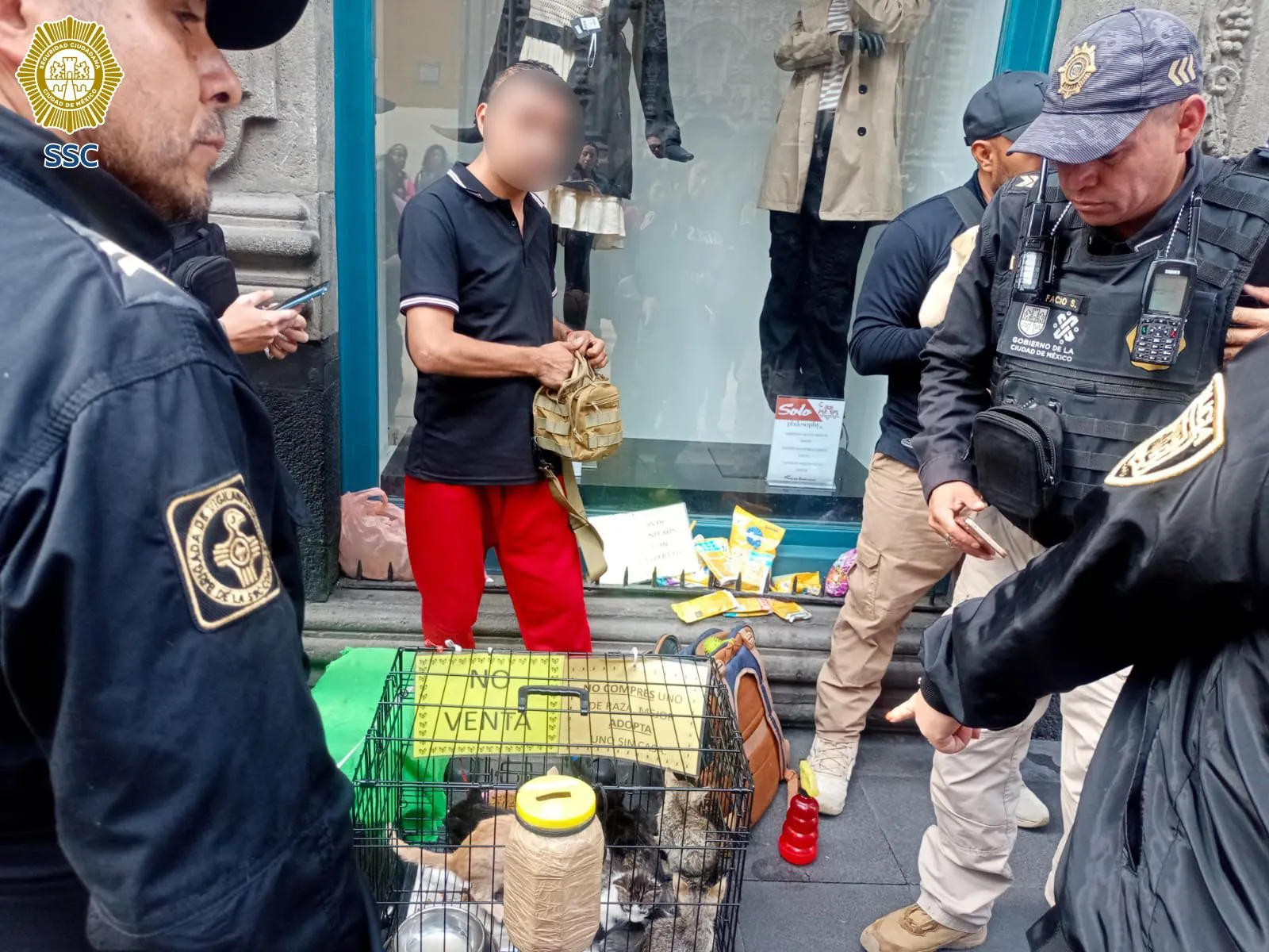 El hombre que traía a los animalitos fue puesto ante las autoridades / FB: @PoliciaCDMX