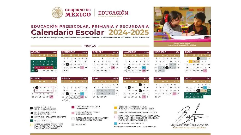 El calendario oficial de la SEP tiene marcado este magapuente/SEP