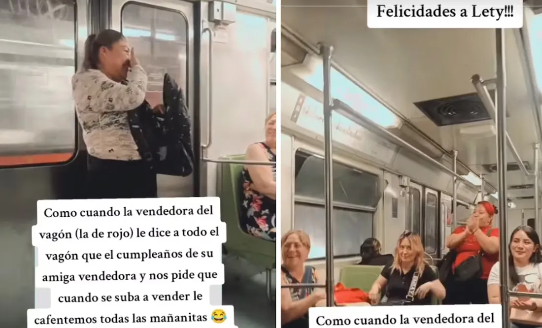 La mujer identificada como Lety se conmovió al ser felicitada / El Universal