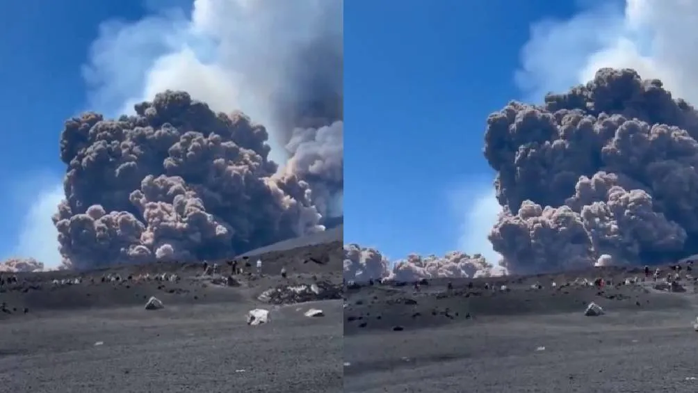 Autoridades no reportan heridos tras la erupción del Monte Etna/X