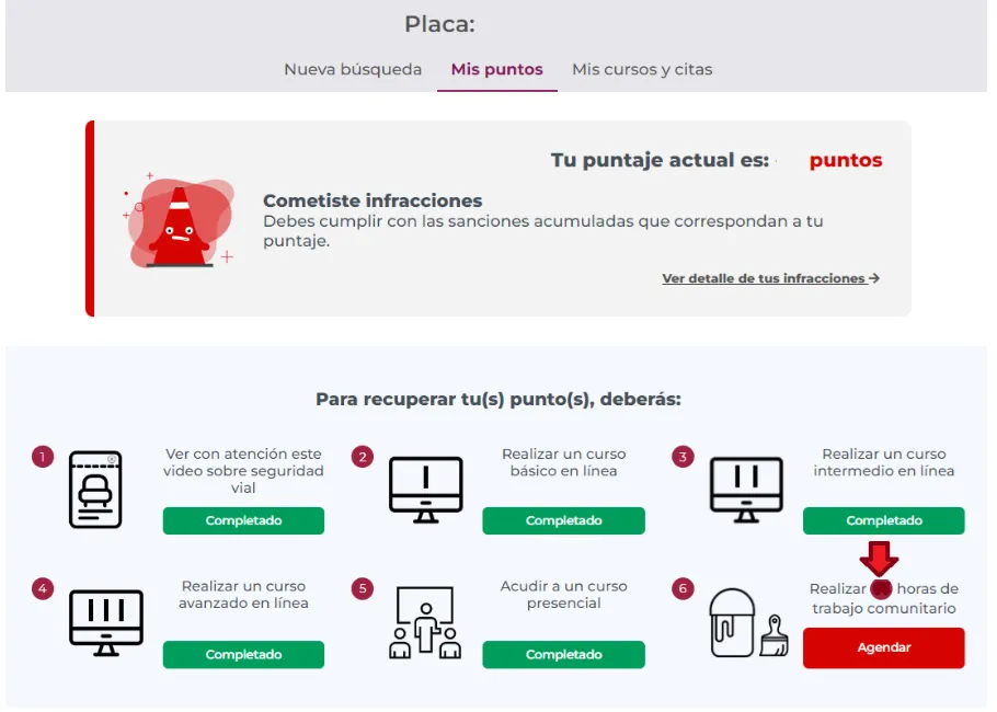 Los puntos malos en tus placas representan diferentes sanciones / Especial