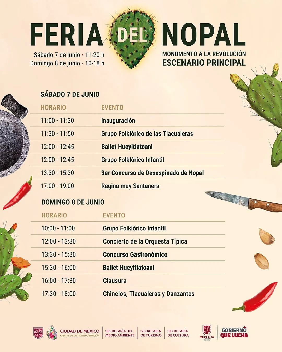 Además de ricos platillos con nopal, habrá varias actividades / Redes Sociales