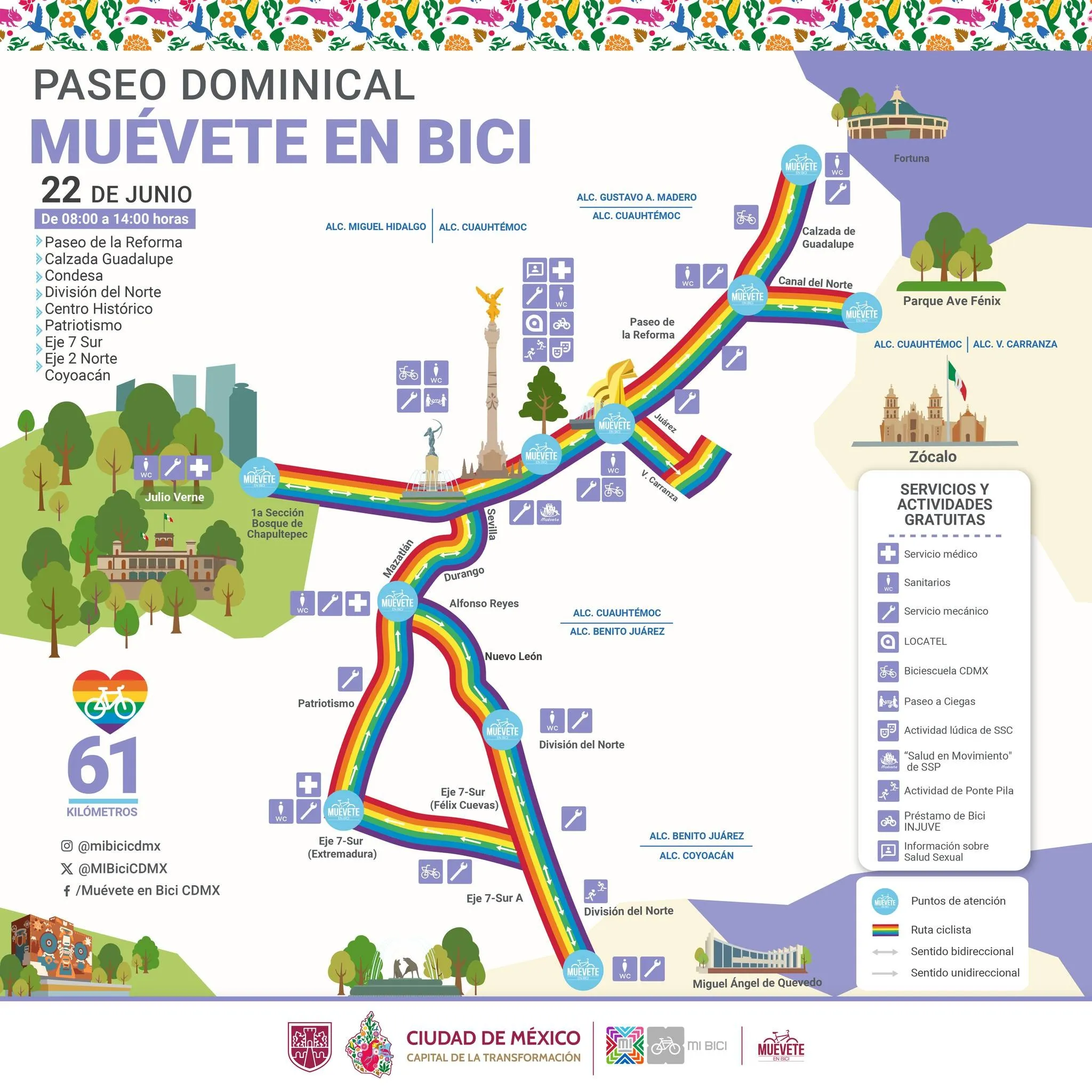 Estas son las dos rutas del Paseo Dominical por el Orgullo / Redes Sociales