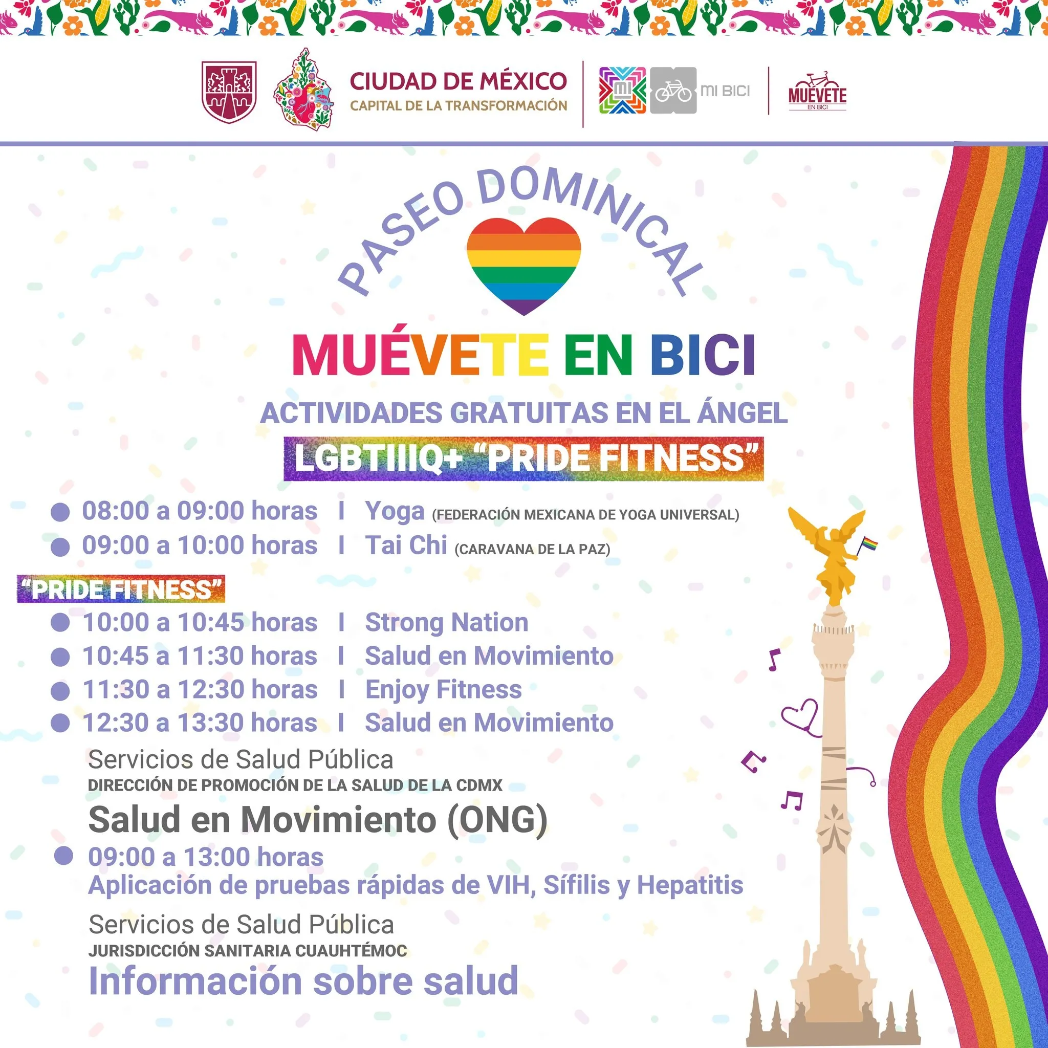 Habrá más actividades para toda la familia en el Ángel de la Independencia / Redes Sociales