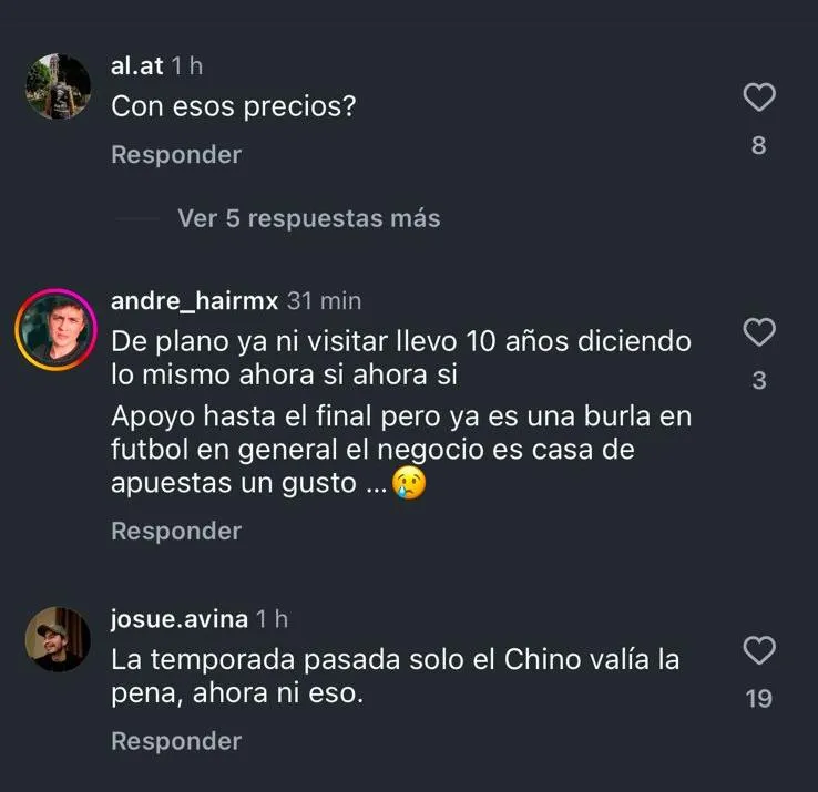 Las quejas de la afición auriazul | CAPTURA DE PANTALLA