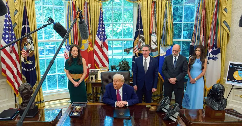 Kristi Noem culpó a la presidenta frente a Donald Trump / Redes Sociales