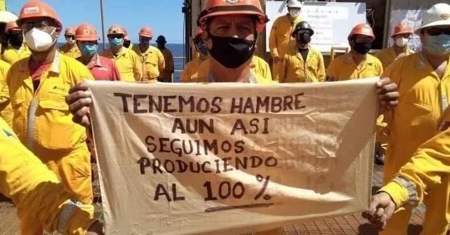 Los sindicalizados exigen alimentos de buena calidad para seguir laborando / Redes Sociales