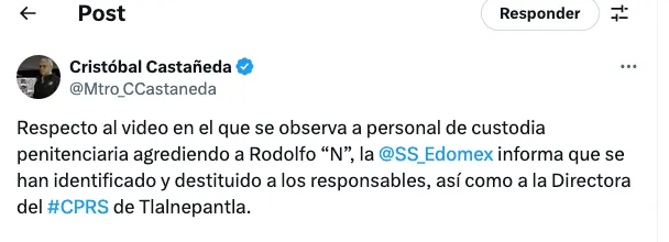 El Secretario de Seguridad dijo que se están investigando los hechos / Redes Sociales