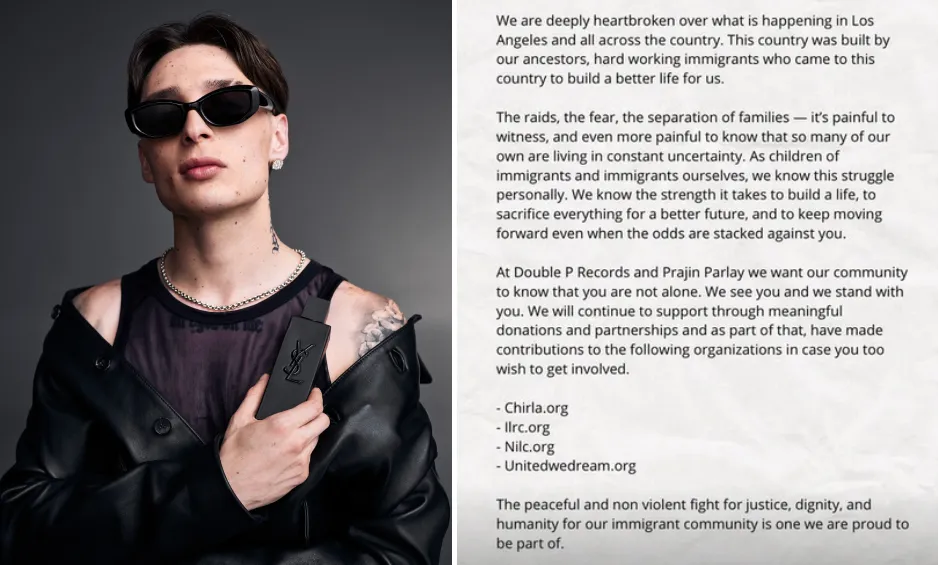 El cantante se suma a otros artistas que alzan la voz contra lo que pasa en EU / Redes Sociales