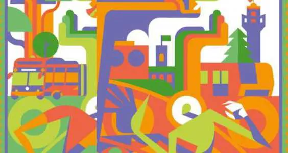 Representaciones de los camiones y el metro también fueron incluidas