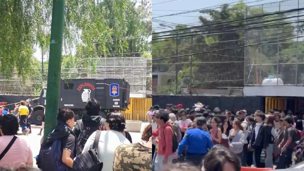 Estudiantes, profesores y personal administrativo logró ponerse a salvo/X