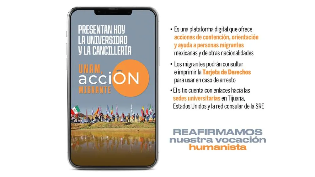 Su plataforma digital se enfoca en tres áreas principales: asesoría jurídica, salud mental y capacitación gratuita. / UNAM