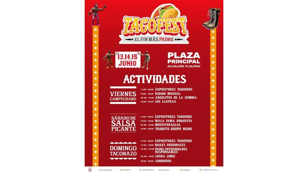 Entre las actividades del Taco Fest podrás disfrutar de baile, presentaciones musicales y un panel especial para paternidades. / Facebook: Alcaldia Tlalpan