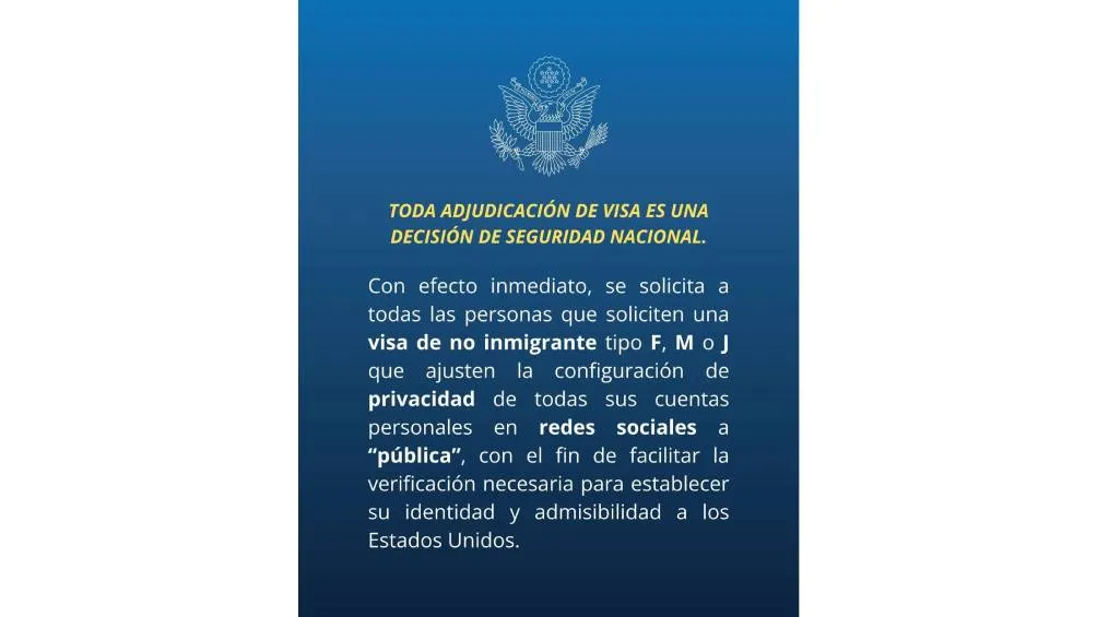 Estados Unidos empezarán a recibir citas para las solicitudes de visas de estudiantes./RS