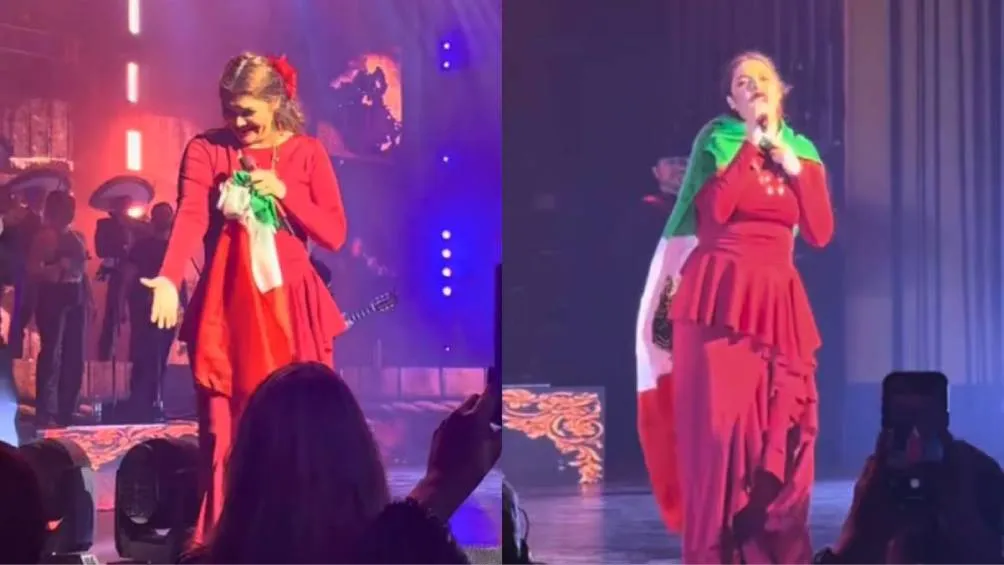 Durante un concierto en San Antonio, Texas, la cantante Yuridia defendió la identidad de los mexicanos en Estados Unidos. / Captura de pantalla