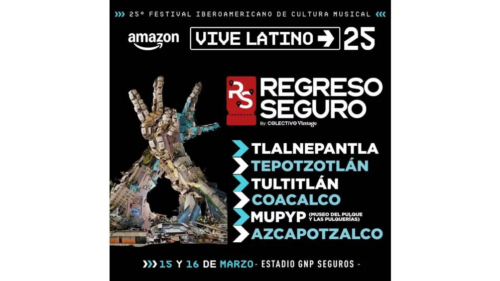 Este año, habrá un servicio gratuito de regreso seguro desde el Estadio GNP Seguros. | Vive Latino
