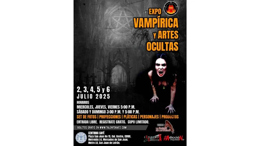 Cartel oficial de Expo Vampírica y Artes Ocultas 2025 | RS