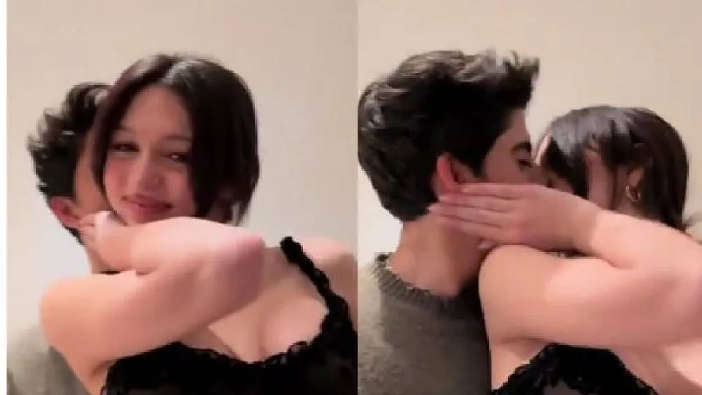 El video del beso se volvió viral en redes sociales. | Captura de pantalla