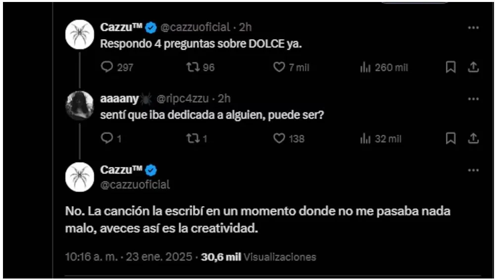 La rapera argentina desmiente que el tema sea dedicado para Nodal. | Captura de pantalla.