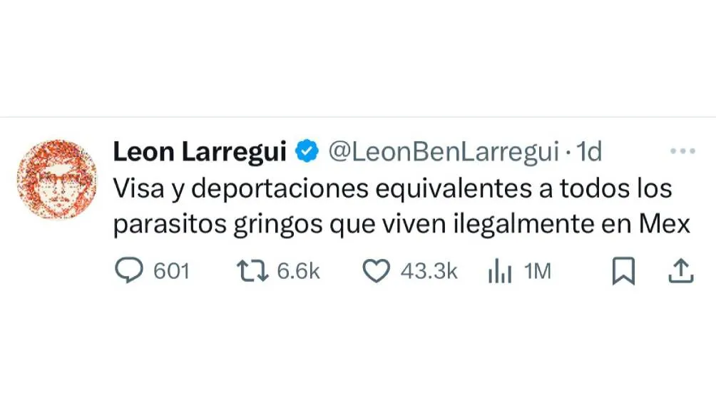 El cantante pidió que se les solicite visas a extranjeros. | Captura de pantalla