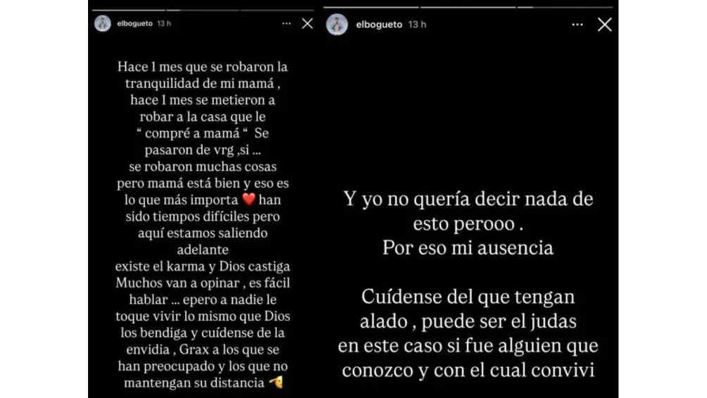 El cantante reveló detalles sobre el robo en la casa de su mamá/ Captura de pantalla