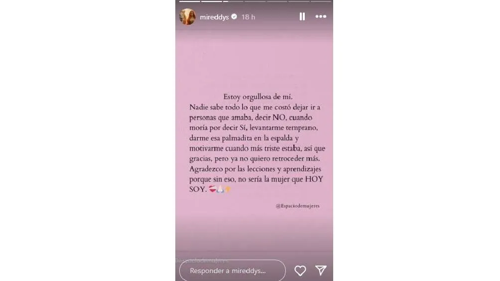 Tras la separación González mando mensaje que se cree es por el motivo por el que esta pasando. / Captura de pantalla