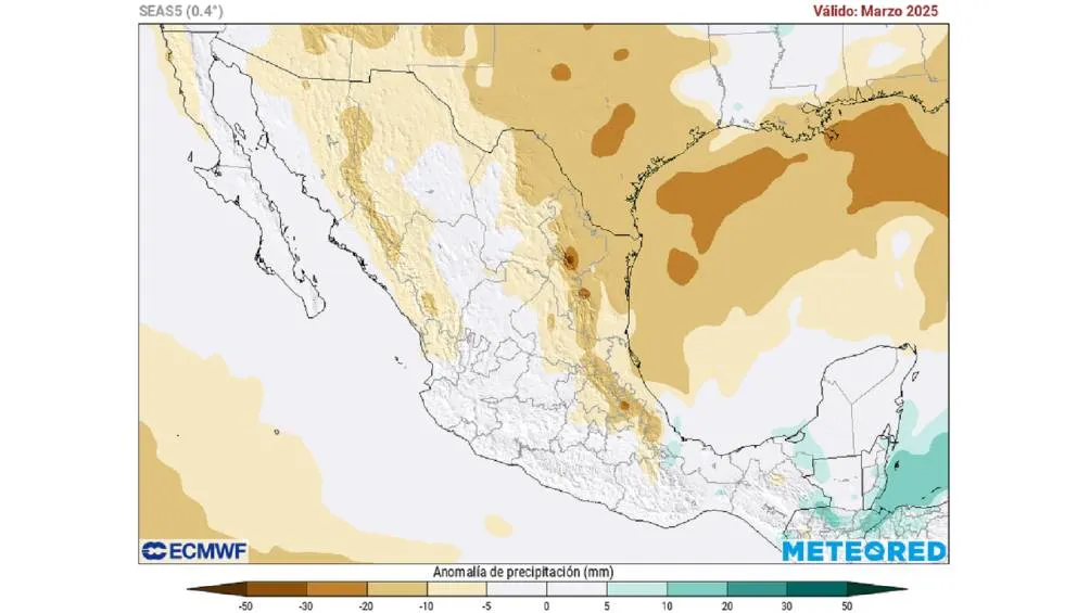 En marzo, se anticipa un déficit de agua debido a la falta de precipitaciones significativas. / METEORED