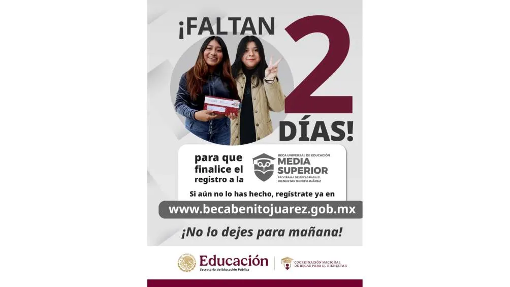 Los estudiantes de preparatoria tienen hasta el 28 de febrero de 2025 para registrarse. / Becas Benito Juárez