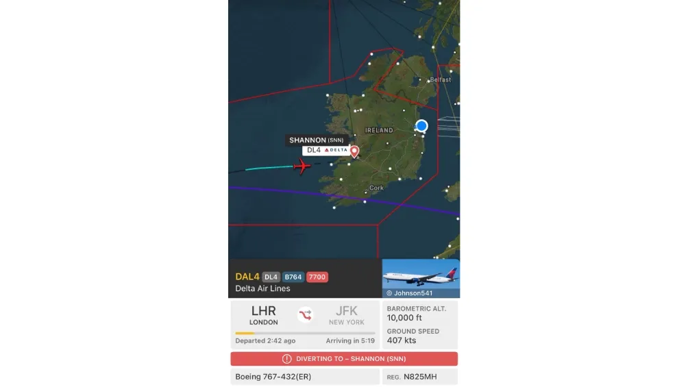 Vuelo de Delta Air Lines / Redes Sociales