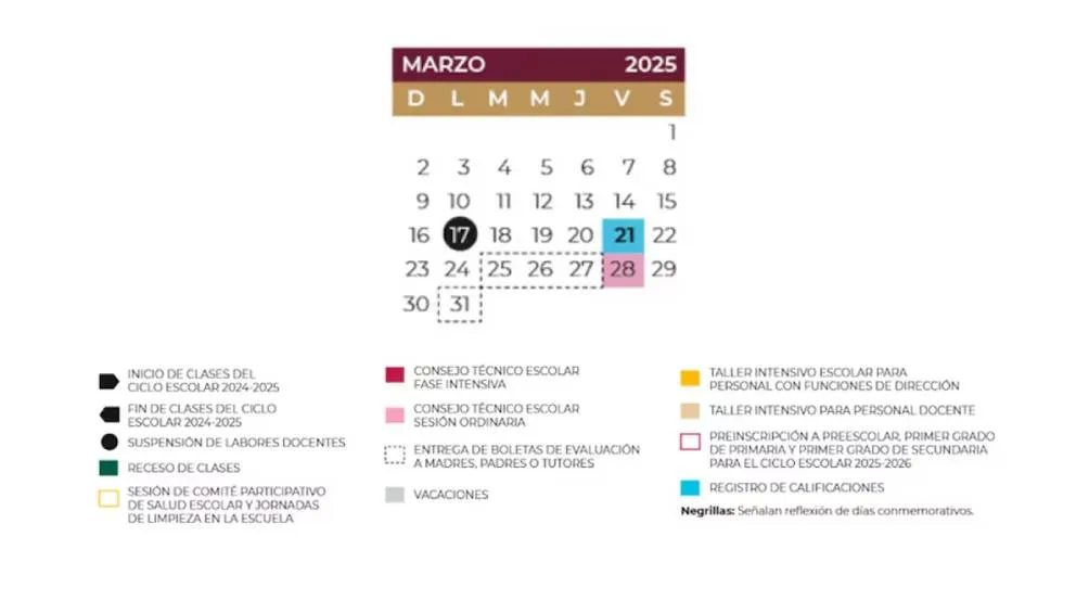 El viernes 21 de marzo no habrá clases a nivel básico. / SEP