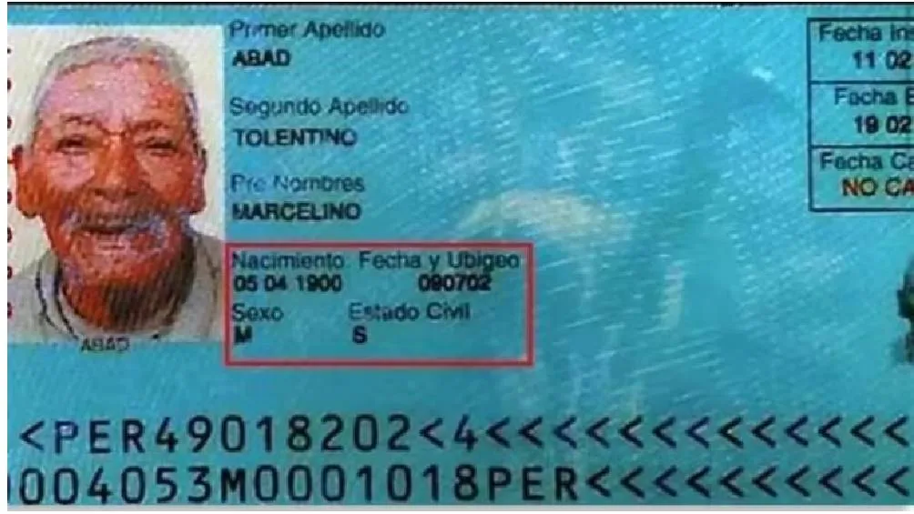 Marcelino Abad Tolentino, apodado 'Mashico', celebró su 125º cumpleaños el 5 de abril. / RS