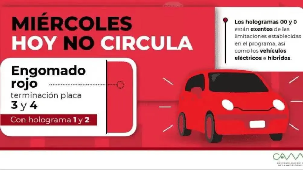 Estos son los autos que no circulan los miércoles. | X |