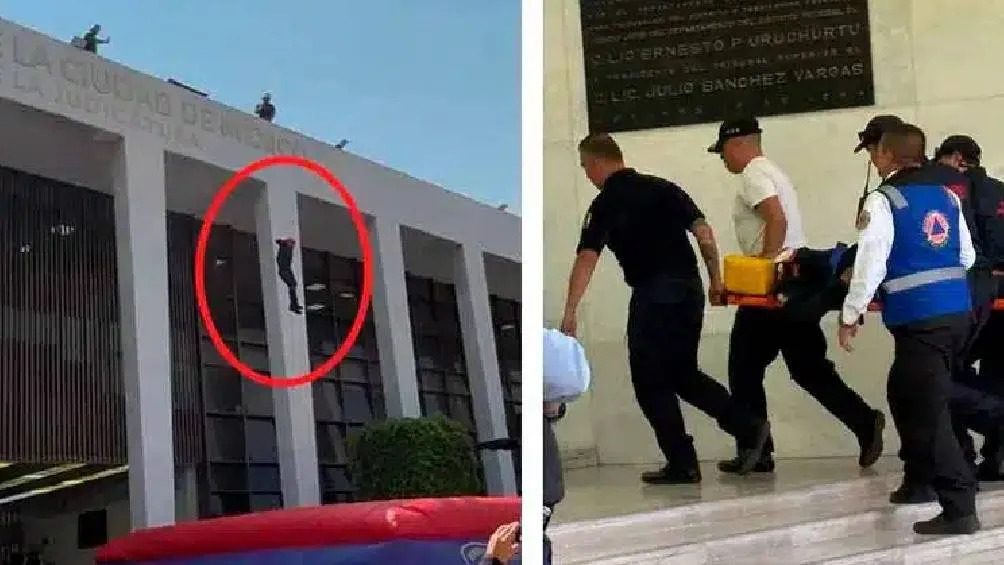 El personal de servicios médicos atendió rápidamente al bombero, quien fue trasladado en camilla a un hospital . / RS