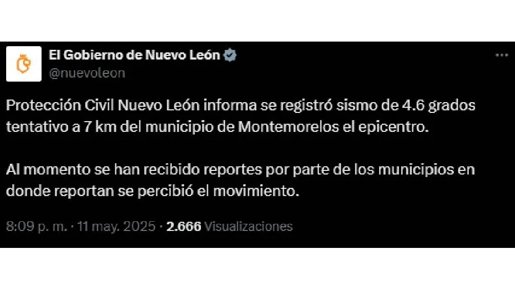 Hasta el momento, no se han reportado daños materiales significativos ni personas lesionadas. / Captura de pantalla