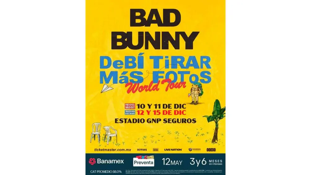 Estas se suman a las previamente anunciadas para el 10 y 11 de diciembre. / OCESA