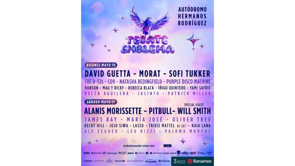 Cartel oficial de Tecate Emblema. / Tecate Emblema