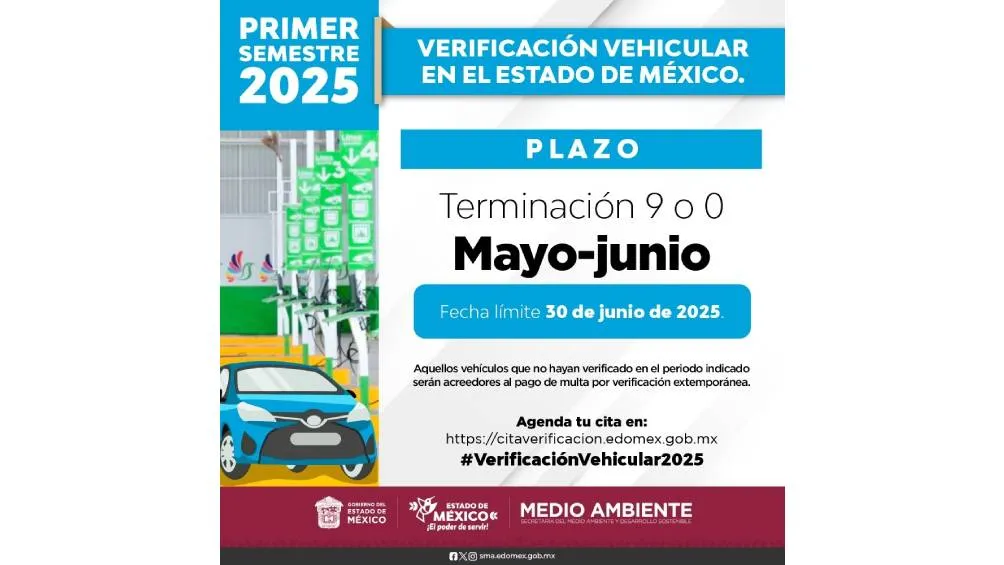 Estos son los autos que deben verificar en junio de 2025. / Gobierno de México
