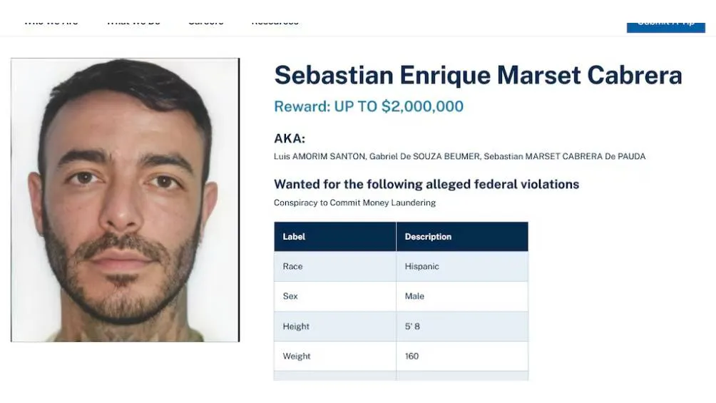 El Departamento de Estado de EE. UU. ha ofrecido una recompensa de hasta 2 millones de dólares. / Captura de pantalla