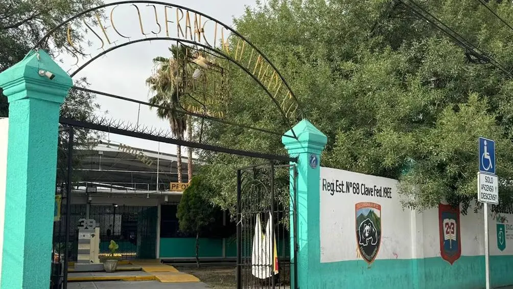 La Escuela Secundaria No. 23 “Francisco I. Madero” en Monterrey experimentó un brote de COVID-19. / RS
