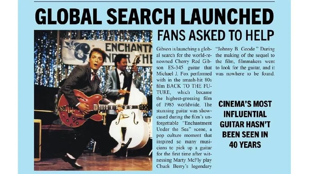 Para celebrar el 40º aniversario de &quot;Volver al Futuro&quot;, Gibson ha lanzado una campaña para encontrar una guitarra perdida. / RS