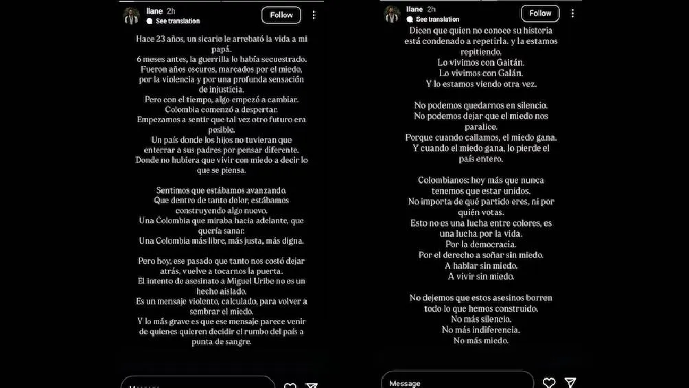 El cantante Llane también compartió su testimonio. / Captura de pantalla